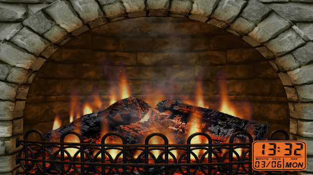 fireplace screensaver for mac free